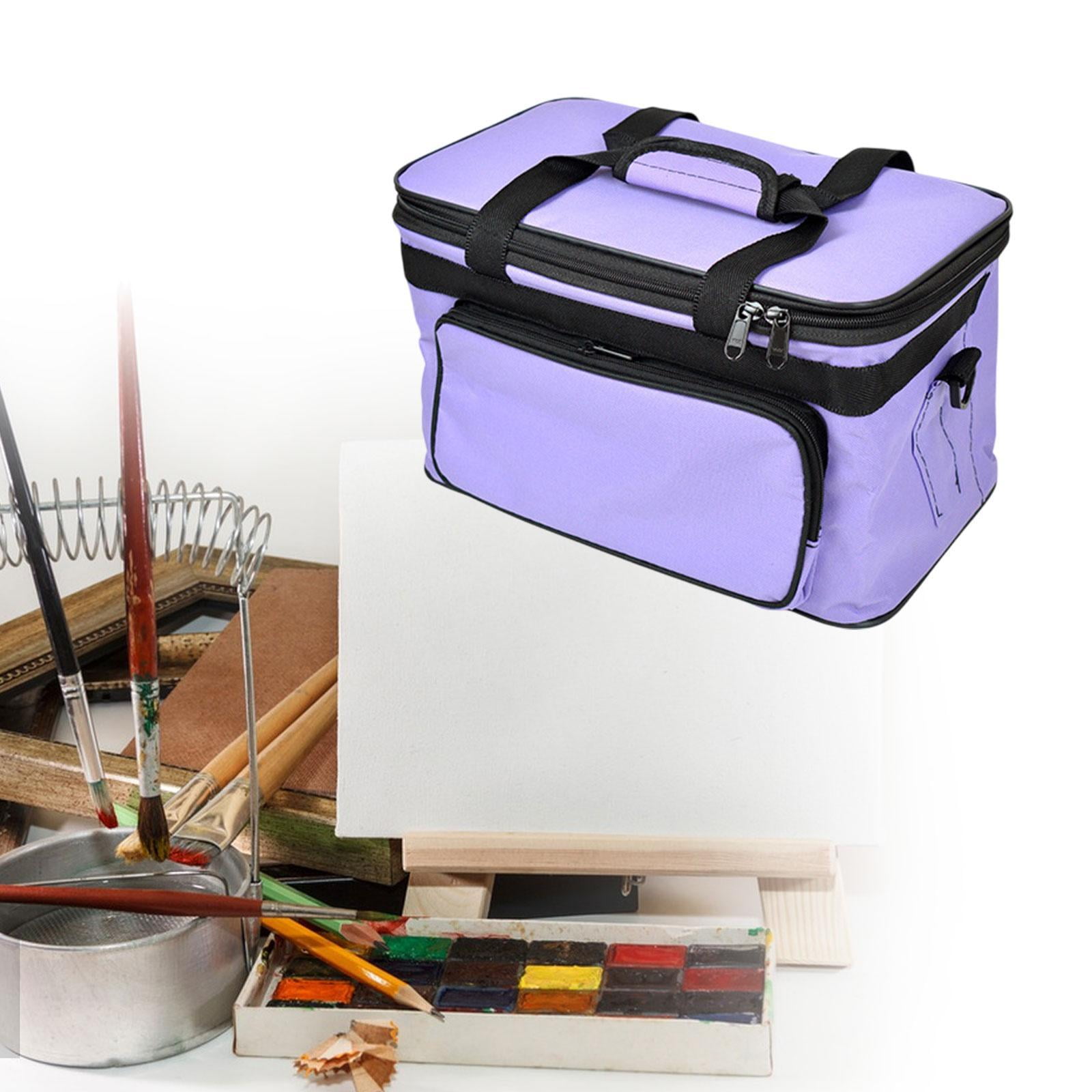 GUOOL Storage Bag for Art Supplies with Handle, Waterproof Tote Transport Box, Travel Craft Bag for Sketches of Sketches of Sketches S Purple