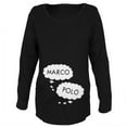 thumbnail image 1 of Speech Bubble Marco Polo Twins Maternity Soft Long Sleeve T Shirt, 1 of 1