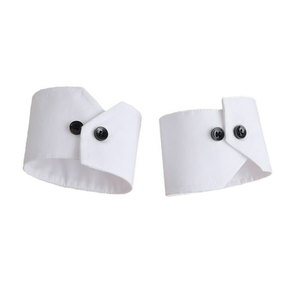 UNTERING Cuff Women Wrist Cuffs Detachable Simple Cuffs Winter Autumn Shirts Sweater Sweatshirt Elegant Black Buttons