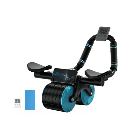 Ejercicio Abs Roller Rebote Automático Con Temporizador Malubero Negro, Azul