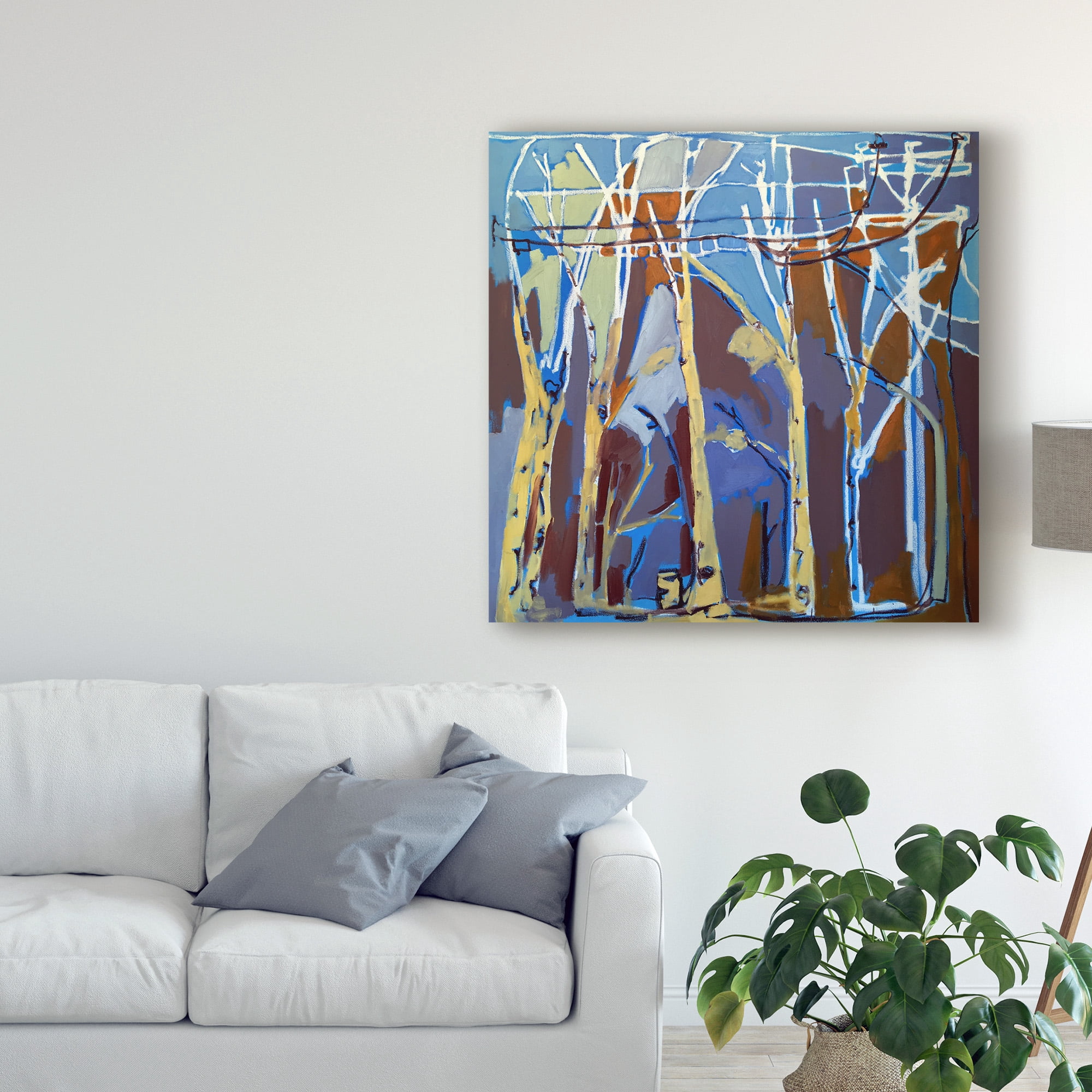 Trademark Fine Art 'Trees & Wires II' Canvas Art by Erin McGee Ferrell
