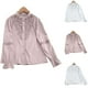 thumbnail image 1 of Tops de encaje para mujer,Blusa de encaje para mujer, cuello redondo, manga larga, botones, mezcla de poliéster, ropa informal para el hogar o la oficina, sopatenor, 1 of 9