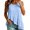 Blue, variant on CHENHANN Women's Plaid Sleeveless Shirt Round Neck Loose Fit Casual Summer Top L
