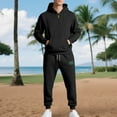 thumbnail image 3 of Wlynlyn Men Sweatsuits 2 Piece Outfits Crewneck Fleece Hoodies Joggers Sweatpants Fall Solid Color Tracksuits, 3 of 10
