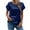 Navy, variant on Giftesty Womens Summer Tops Fashion Women's Summer Round-Neck Solid Short Sleeve Sexy Top Blouse