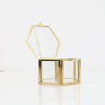 thumbnail image 4 of Glass Hexagon Jewelry Box, Clear Glass Gold Jewelry Box, Transparent Glass Jewelry Box, 4 of 4