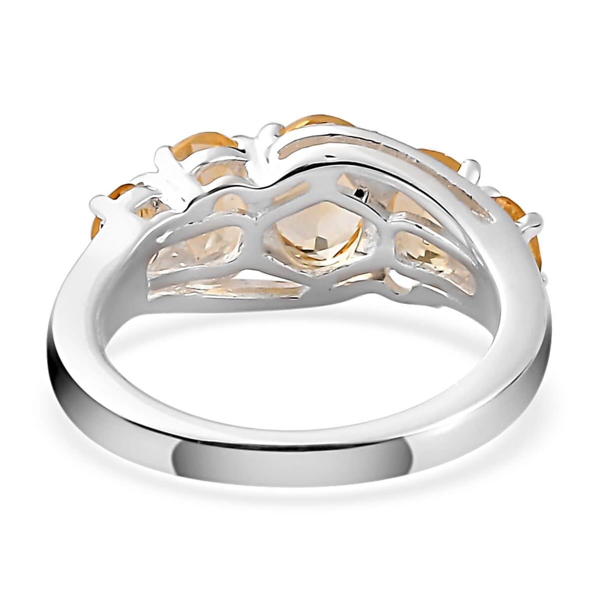 Sterling Silver Birthstone Rings in 925 Sterling Silver Size 6 Yellow Citrine Jewelry for Women - Promise Gemstone Birthday Christmas Gifts for Her