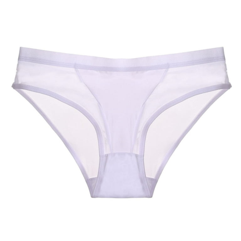 Lilgiuy Women's Solid Underwear Cotton StretchPanties Lingerie Women  Briefs(White,XL) Winter Fashion 2022