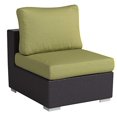 thumbnail image 4 of Modway Convene Aluminum and Rattan Patio Armless Chair in Espresso/Peridot, 4 of 4