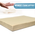 thumbnail image 4 of ComfyPaws - Rectangular Orthopedic Memory Foam Dog Bed - Includes Waterproof Inner Protector & Removable Cover - Brown - Large, 4 of 6