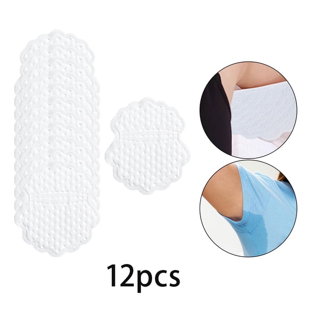 12 Uds. Almohadillas desechables para el sudor de las axilas/pegatinas/almohadillas transpirables cómodas/absorbentes para el sudor de las axilas para Yinane Almohadillas para el sudor de las axilas