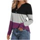 thumbnail image 4 of Ailaofu Womens Long Sleeve Tops Fall Button V Neck Graphic Shirts Dressy Casual Henley Tops Women Blouses, 4 of 5