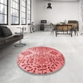 thumbnail image 4 of Ahgly Company Machine Washable Indoor Rectangle Transitional Pastel Pink Area Rugs, 7' x 10', 4 of 7
