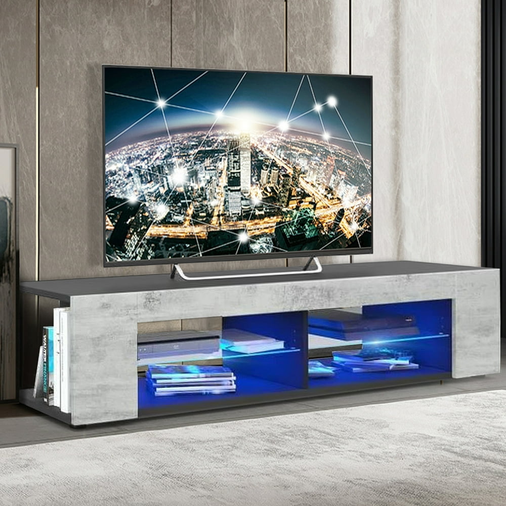 57'' TV Stand for 4055" TV, Media Console w/ LED Light and