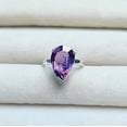 thumbnail image 2 of Natural Purple Amethyst Ring, Pear Cut Amethyst Ring, 925 Sterling Silver amethyst ring, Wedding Ring, Ring for gift, hand made ring, 2 of 3