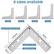 thumbnail image 2 of Argent Lot De 4 Pieds De Meubles Charge Jusqu' 800 Kg, 10cm Pied De Avec 20 Vis Et 4 Protge Pieds Table Modernes En Mtal En Forme De Triangle,pied, 2 of 5