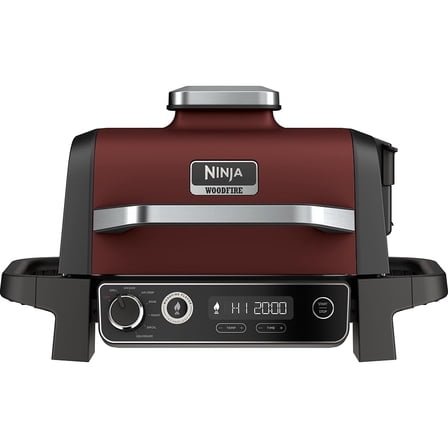 Ninja Woodfire Outdoor Grill and Smoker, Red