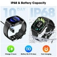 thumbnail image 6 of Mingdaln Men's Smartwatch, 1.91-inch HD Curved Screen Fitness Tracking Watch with Wireless Calling/Message Alerts/IP68 Water Resistant fits for Android and iPhone Devices (Black), 6 of 8