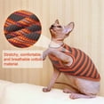 thumbnail image 3 of UOSIA Sphynx Cat Clothes, Breathable Hairless Cat Shirts, Stripe Kitten T-Shirts, 3 of 7