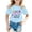 A-Light Blue285, variant on Girls 100 Days Of School T Shirts Crown Graphic Crew Neck Short Sleeve Tees Pen Word Unit Tee Shirts