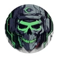 thumbnail image 4 of WYYP Skull Ghost Cyberpunk Round Tablecloth - Full Width Single-Sided Printing, 100% Polyester Fiber, Waterproof White, 4 of 8