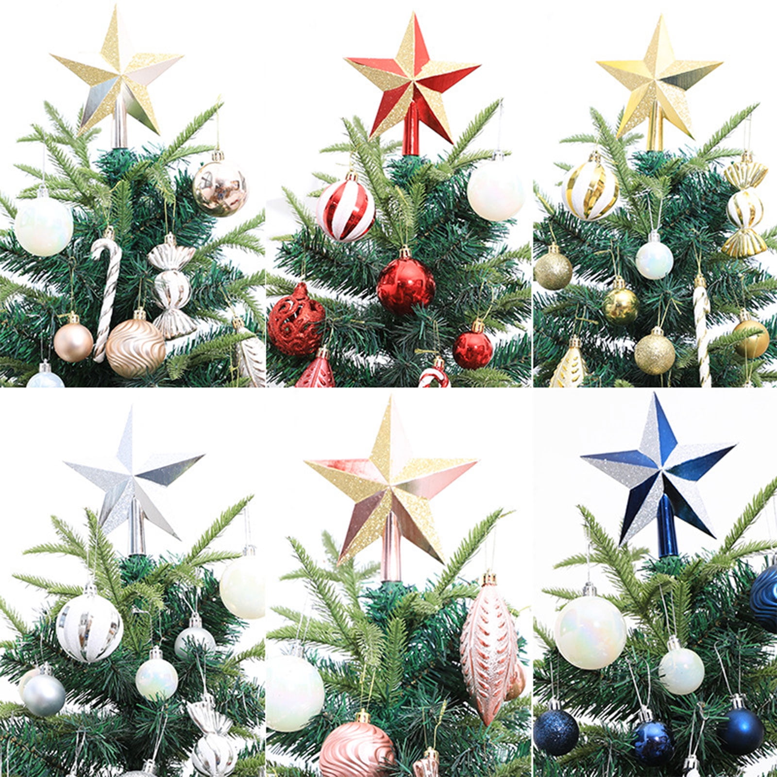 Christmas Balls Set of 40 Plastic Sphere Ornaments Hanging Crafts Decor for Xmas Tree Festival Front Door Decoration Party Props Supplies