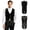 Black, variant on Men's Velvet Vest V Neck 6 Buttons Tailcoat Slim Fit Waistcoat for Halloween Cosplay Party Red L