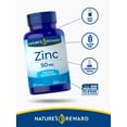 thumbnail image 4 of Zinc - 50mg - 200 Tablets - Non-GMO & Gluten Free Supplement - Vegetarian Formula - Nature's Reward, 4 of 6