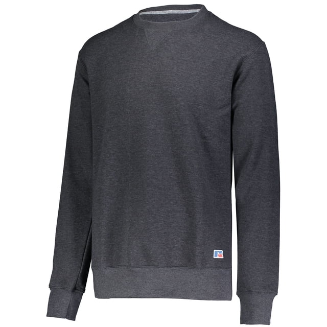 Russell Athletic Chandail Ras du Cou en Molleton Riche en Coton, S, Charbon Chiné