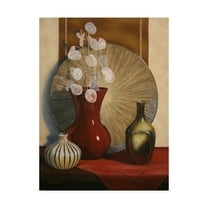 Trademark Fine Art 'Still Life with Red Vase' Canvas Art by Cecile Baird