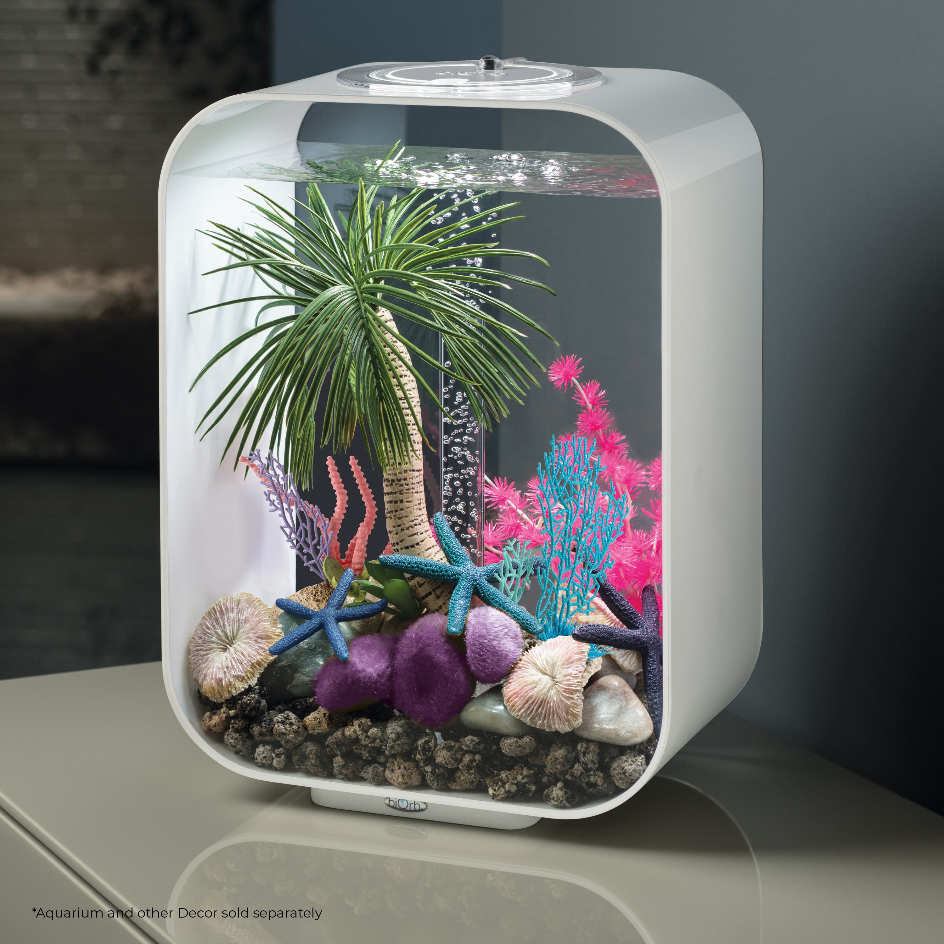 biOrb Aquarium Plant Bonsai Ball - Plastic, Small, Pink Aquarium Plant Decoration