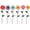 Colorful, variant on Garden Decor for Outside, 6 Pack Flower Garden Stakes Outdoor Decor Metal Shaking Head Yard Art, Weather Proof Flower Stakes for Yard Porch Lawn Pathway Pot Decorations(Multi-Color)