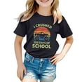 thumbnail image 3 of Hiijoy Toddler Girls 100 Days of School T Shirt Letter Print Short Sleeved Graphic T-Shirt, 3 of 3