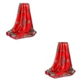 thumbnail image 3 of Sonducket Bufanda de satén a la moda de verano para mujer, chal portátil, regalos de cumpleaños, accesorio de adorno para el trabajo diario Rojo 2Conjunto, 3 of 6