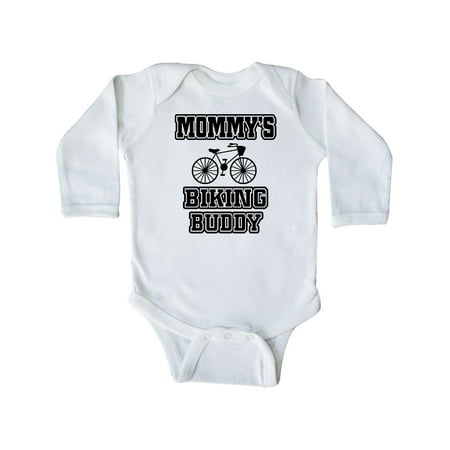 

Inktastic Mommys Biking Buddy Gift Baby Boy or Baby Girl Long Sleeve Bodysuit