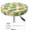 thumbnail image 4 of KLL Cute Cartoon Cactus Round Bar Chair Cushion Cover 14 inch ,Bar Stool Protector with Elastic, Soft Washable, 4 of 6