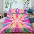 thumbnail image 2 of Colorful Radial Stripe Comforter Cover Set Home Creative Bedding Sets Bedroom Decor,Full (80"x90"), 2 of 5