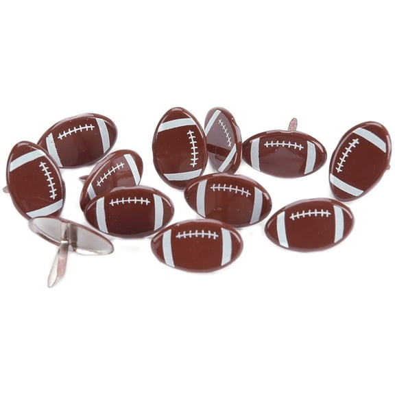 Eyelet Outlet Shape Brads 12/Pkg-Footballs