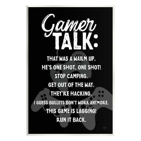 Stupell Industries Gamer Talk Phrases Typography Painting Unframed Art Print Wall Art, 10 x 15