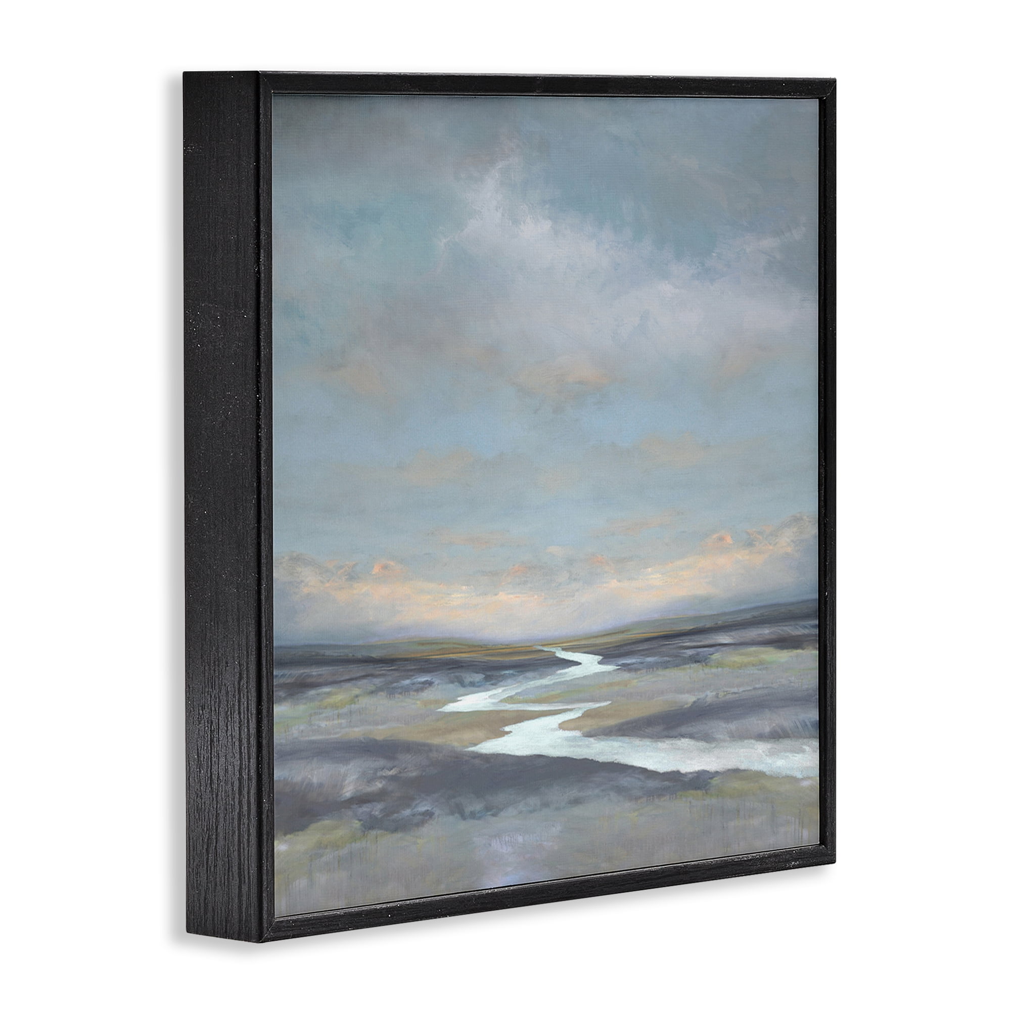 Stupell Industries Riverbend Misty Atmosphere Black Framed Giclee Art, design by Christy McKee