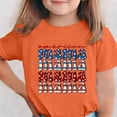 thumbnail image 2 of Zpanxa T-Shirts d'Été pour Filles Imprimé de la Fête de l'Indépendance Col Rond Manches Courtes Haut Polyester Spandex 3-4 Ans, 2 of 6
