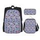 thumbnail image 1 of Disketp winter Dachshund Mochila Estampada de Gran Capacidad con Lonchera y Estuche, Set de 3 Piezas para Estudiantes, 1 of 7