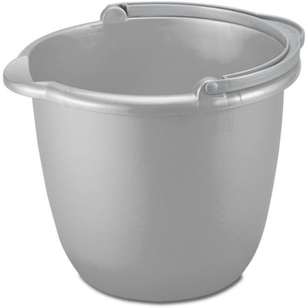 Sterilite, 10 Qt./9.5 L Spout Pail Classic, Titanium