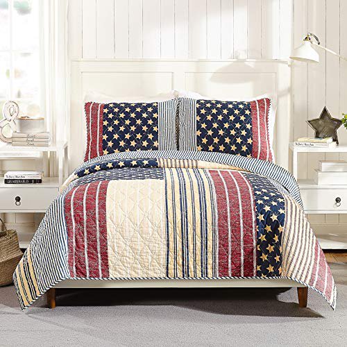 Modern Heirloom Collection Americana 3-Piece Quilt Set - Full/Queen, Multicolor