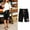 Black#3, variant on Fesfesfes Kids' Patriotic Print Five Quarter Pants Elastic Waist Casual Sports Shorts for Boys Girls Summer Outdoor Play(Black,12-13 Years)