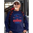 thumbnail image 2 of Happy 4Th Of July American Dad Sweatshirt Men -Image by Shutterstock, Male XX-Large, 2 of 4
