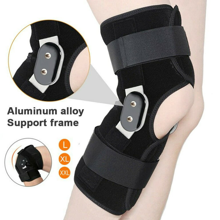 Hinged Knee Brace - Open Patella Support Wrap,Compression for ACL, MCL,  Torn Meniscus Ligament and Tendonitis - for Running, Athletic Tear and