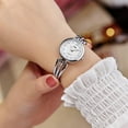 thumbnail image 4 of Women's Waterproof Bracelet Quartz Watches, Elegant Ladies Alloy Rhinestone Strap Fashion Classic Watches Analog Wristwatch for Gift for Work Travel Casual，Silver, 4 of 4
