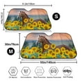 thumbnail image 2 of Goofa Horse Sunflowers Printed Car Windshield Sunshade,Foldable Reflective Sun Visor,UV Protection Heat Blocker Sunshade,Car Cooling Accessory-Medium, 2 of 7