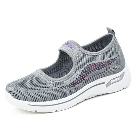 

Outdoor Mesh Lightweight Shoes Strong Sticky Strap Footwear Ergonomic Design for Office Home Walking Dancing 36 Gray
